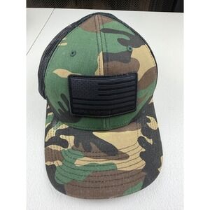 Magpul Industries Corporation Camo Trucker Hat Black US Flag Patch Snapback Cap
